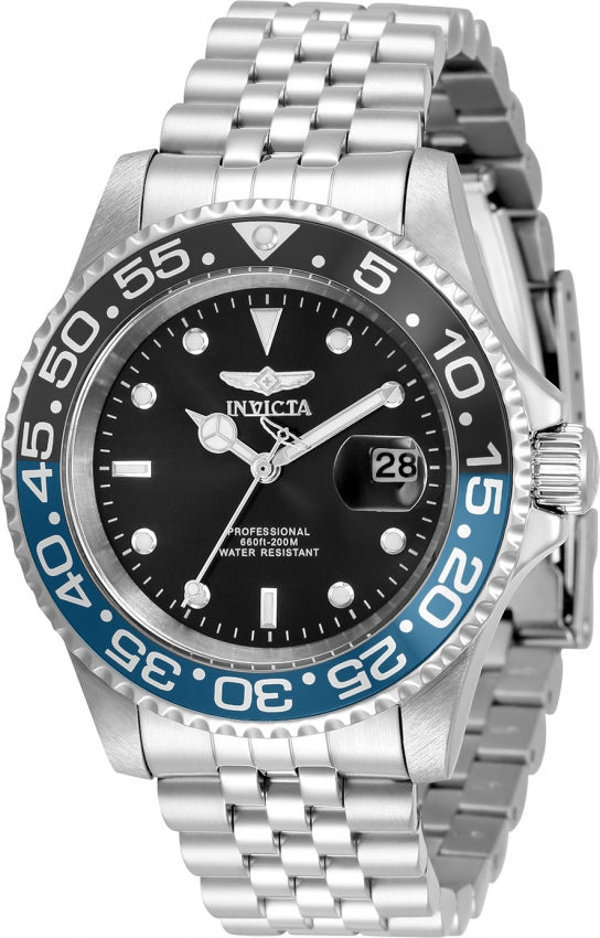 Invicta Men's 34104 Pro Diver Quartz 3 Hand Black Dial Watch