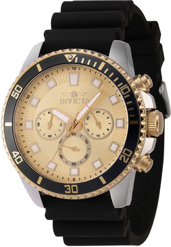 Invicta Men's 46128 Pro Diver Quartz Chronograph Gold Dial Watch