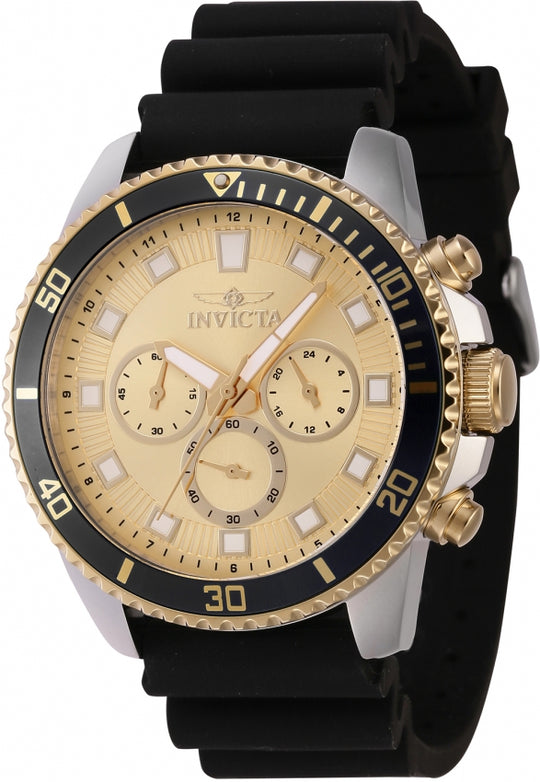 Invicta Men's 46128 Pro Diver Quartz Chronograph Gold Dial Watch