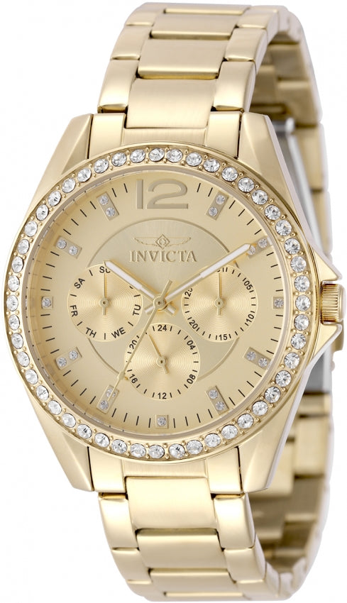 InvictaWomen's 50109 Angel Quartz VH63 Gold Dial Watch