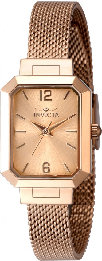 Invicta Women's 48153 Angel Quartz 3 Hand Rose Gold Dial Watch