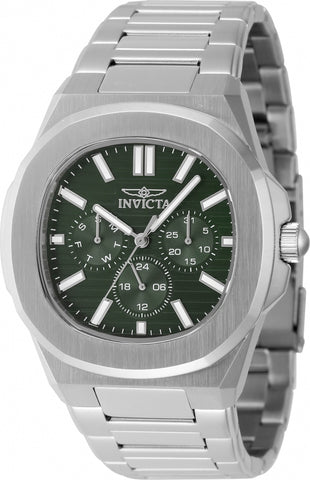 Invicta Men's 48329 Speedway Quartz 3 Hand Green Dial Watch