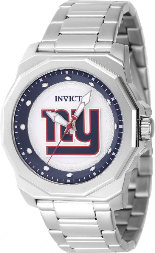 Invicta Men's 47926 NFL New York Giants Quartz 3 Hand Silver Dial Watch