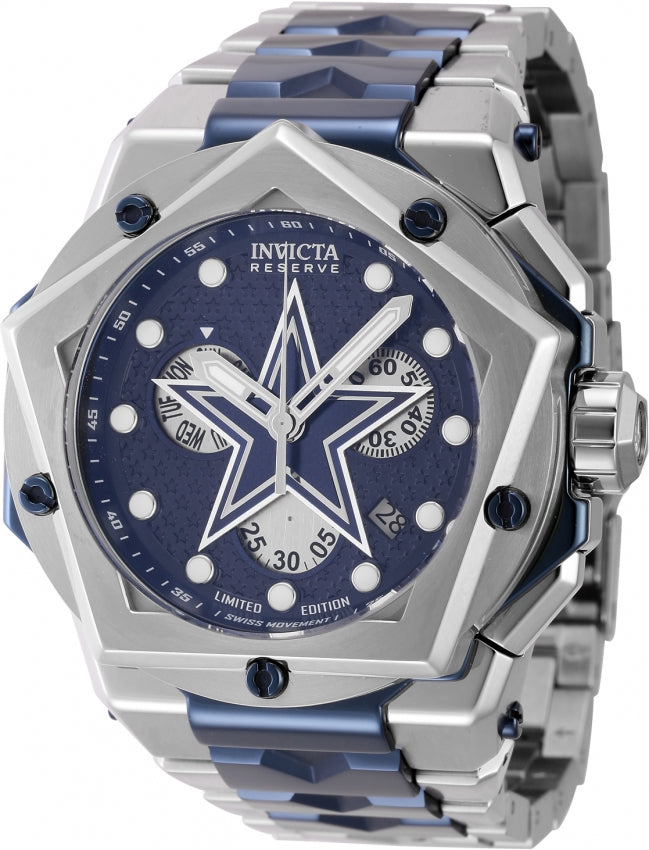 Invicta Men's 44493 NFL Dallas Cowboys Quartz Multifunction Navy Blue Dial Watch
