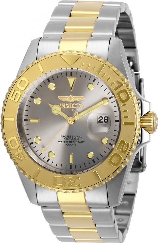 Invicta Men's 29950 Pro Diver Quartz 3 Hand Grey Dial Watch