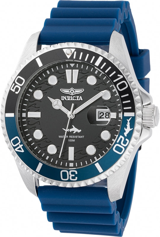 Invicta Men's 47165 Pro Diver Quartz 3 Hand Black Dial Watch