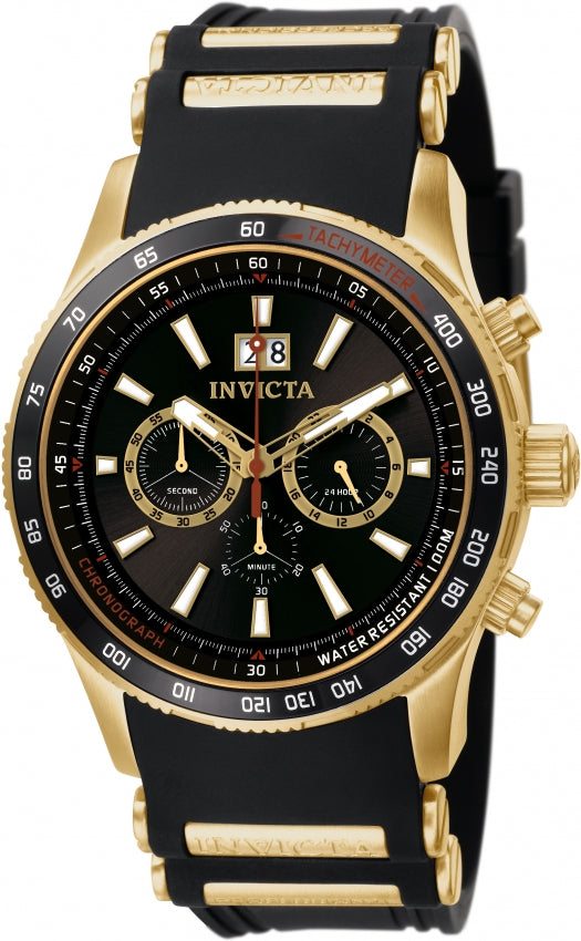 Invicta Men's 1236 Aviator Quartz Chronograph Black Dial Watch
