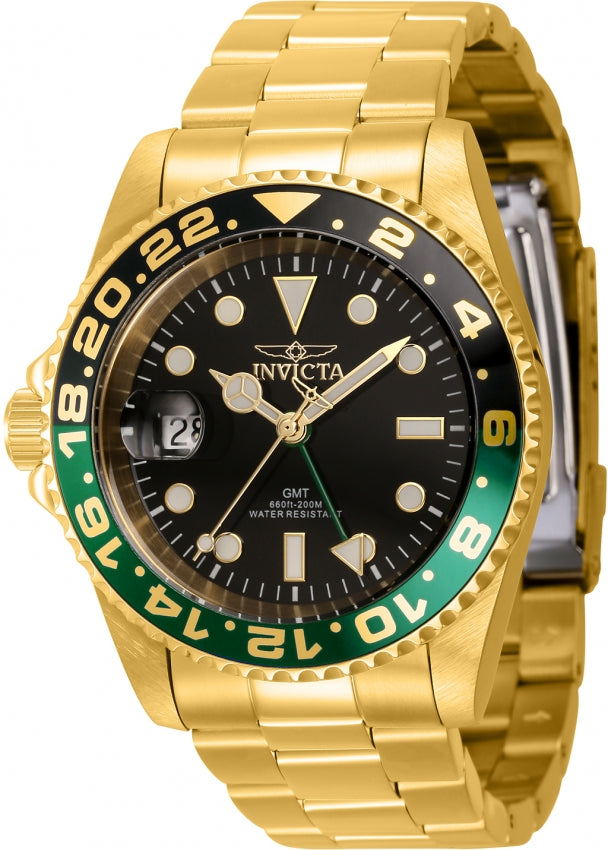 Invicta Men's 43965 Pro Diver Quartz 3 Hand Black Dial Watch