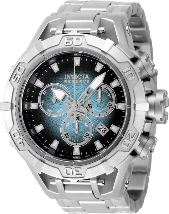 Invicta Men's 47850 Reserve Quartz 3 Hand Black, Blue Dial Watch