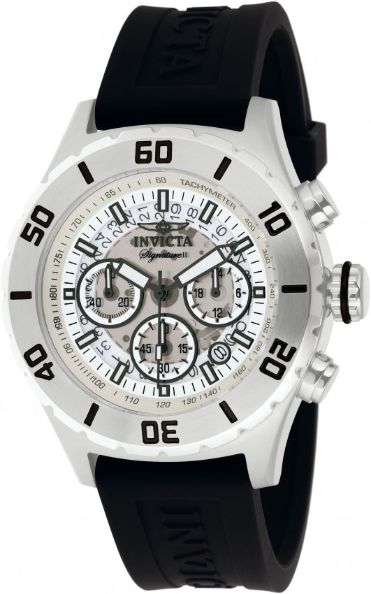 Invicta Men's 7376 Signature Quartz Silver Dial Chronograph Watch