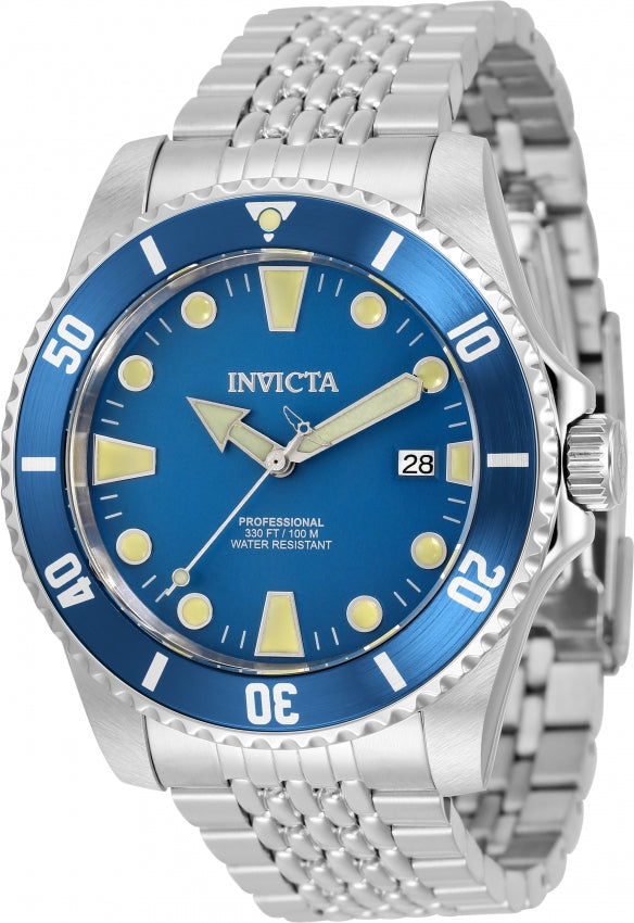 Invicta Men's 33503 Pro Diver Automatic 3 Hand Blue Dial Watch