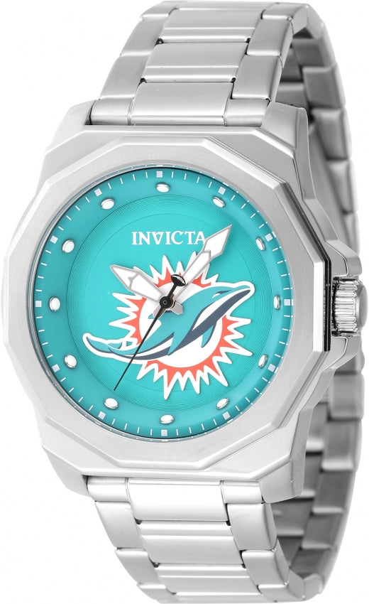 Invicta Men's 47924 NFL Miami Dolphins Quartz 3 Hand Light Blue Dial Watch