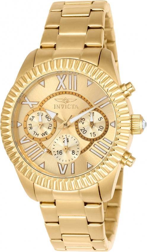 Invicta Women's 21423 Angel Quartz Chronograph Gold Dial Watch
