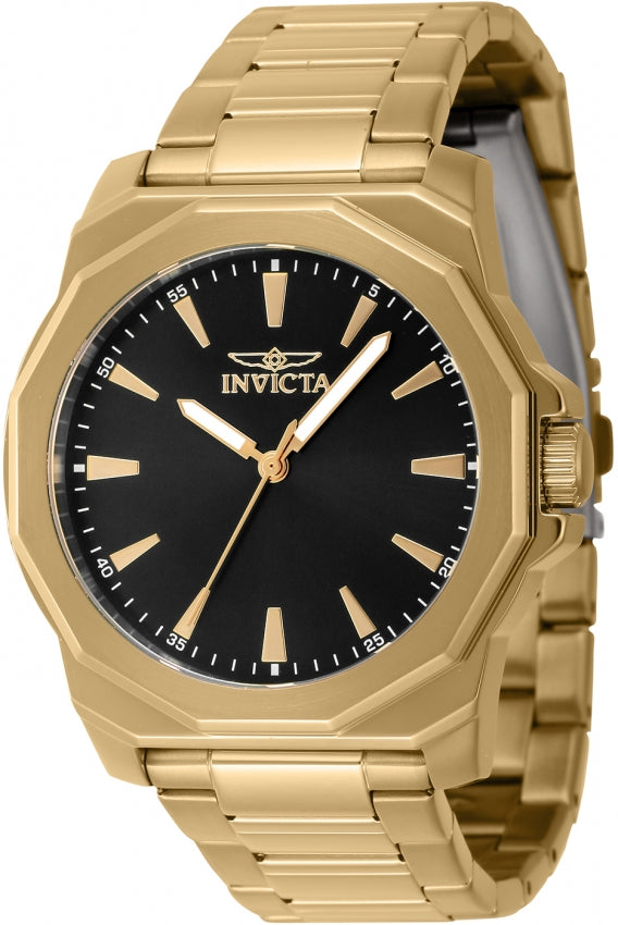 Invicta Men's 46839 Speedway Quartz 3 Hand Black Dial Watch