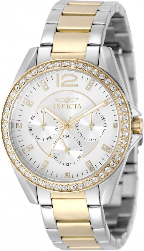 InvictaWomen's 50110 Angel Quartz VH63 Silver Dial Watch