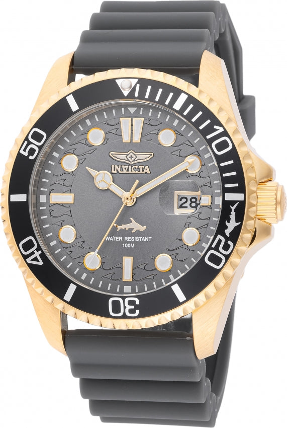 Invicta Men's 47171 Pro Diver Quartz Charcoal Dial Watch