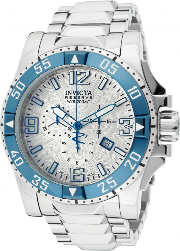 Invicta Men's 10896 Reserve Excursion Quartz Chronograph Silver Dial Watch