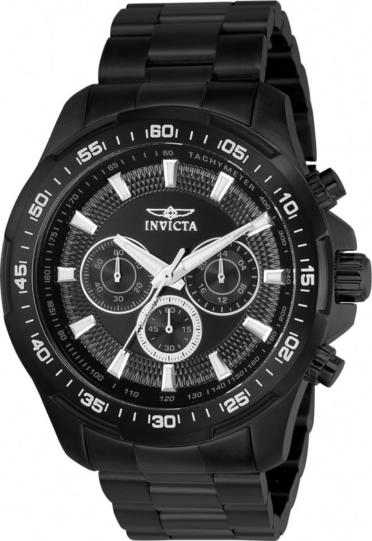 Invicta Men's 22785 Speedway Quartz Multifunction Black Dial Watch