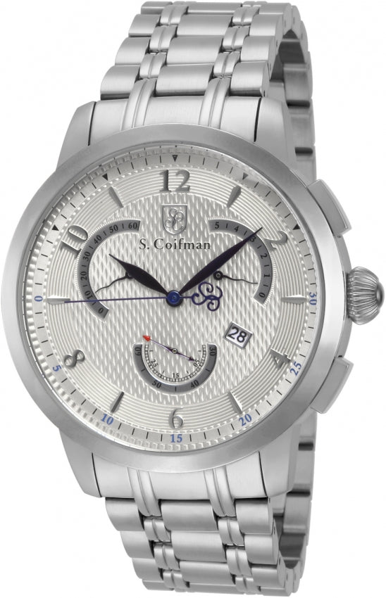S.Coiffman Men's SC0235 Heritage Quartz Chronograph Silver Dial Watch