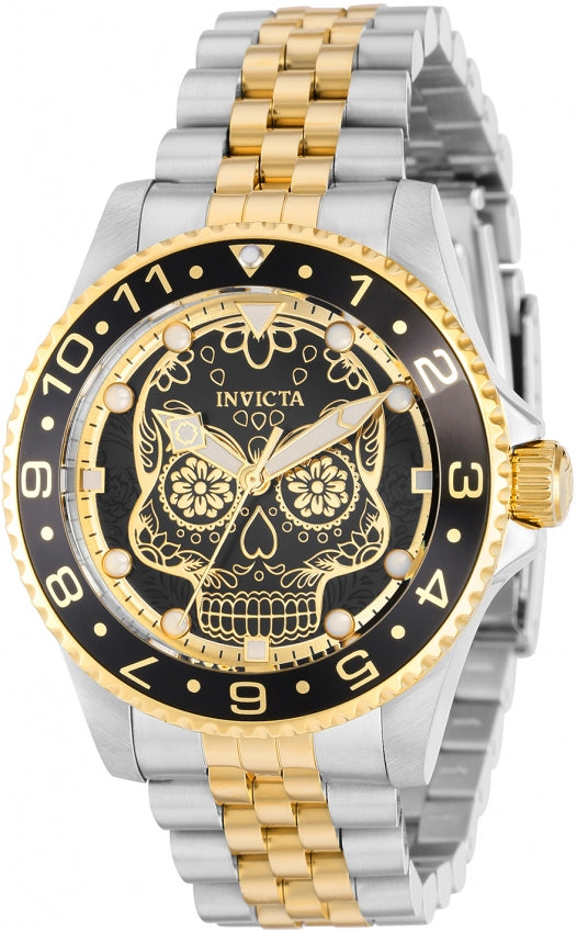 Invicta Men's 36861 Pro Diver Quartz PC21 Gold, Black Dial Watch
