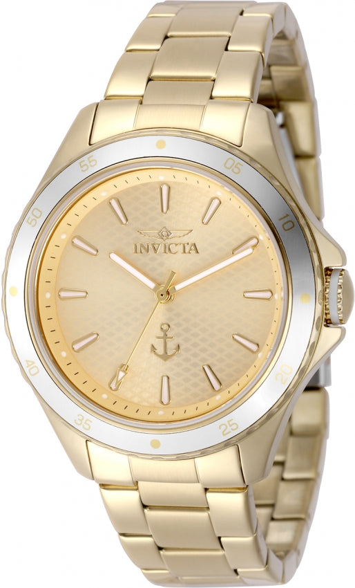 Invicta Women's 49976 OCEAN VOYAGE Quartz PC21J Gold Dial Watch