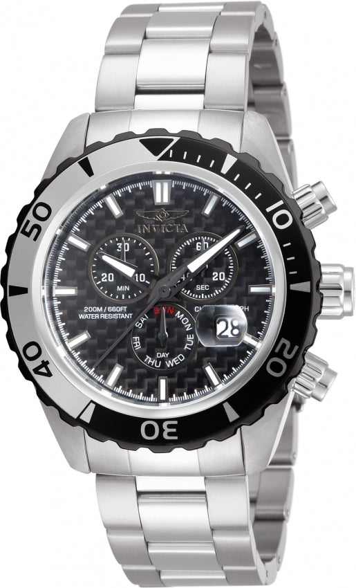 Invicta Men's 12860 Pro Diver Quartz Chronograph Black Dial Watch