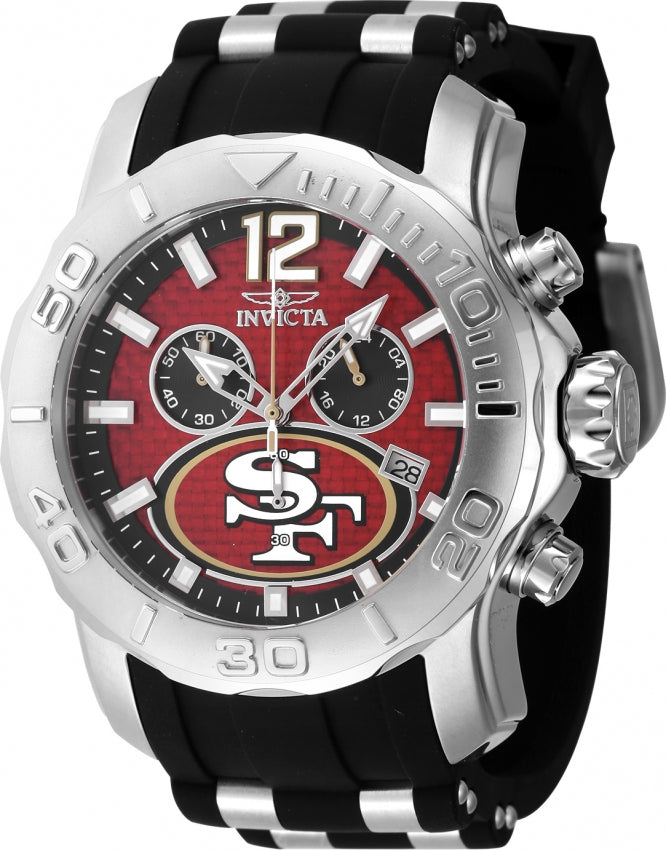 Invicta Men's 48003 NFL San Francisco 49ers Quartz Multifunction Red Dial Watch