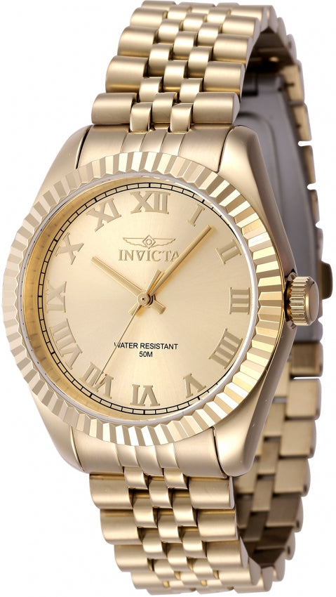 Invicta Women's 47418 Specialty Quartz 3 Hand Gold Dial Watch