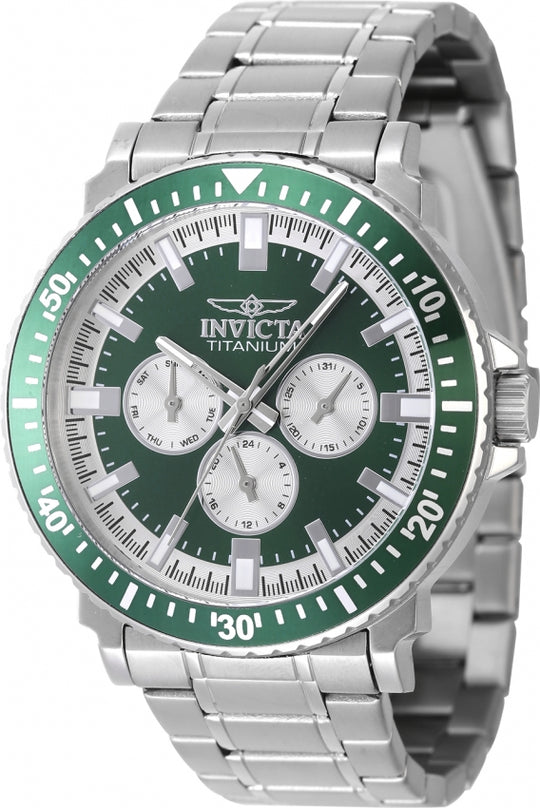 Invicta Men's 47514 TI-22 Quartz 3 Hand Green Dial Watch