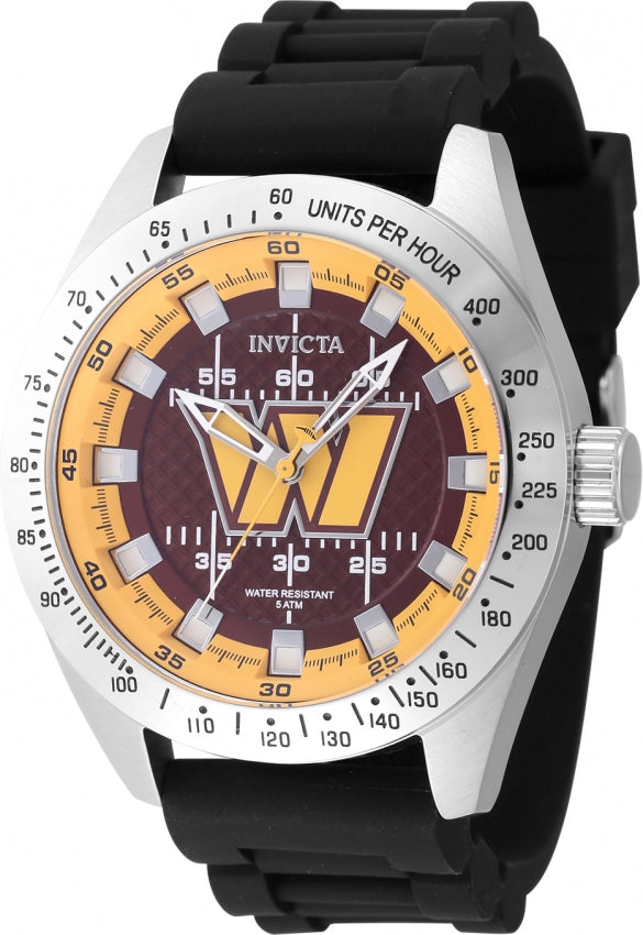 Invicta Men's 47866 NFL Washington Commanders Quartz Multifunction Yellow, Dark Red Dial Watch