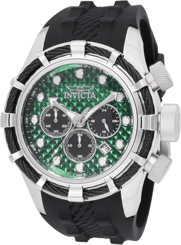 Invicta Men's 49165 Bolt Quartz VD53 Green, Black Dial Watch