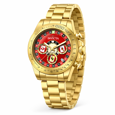Invicta Men's 50496 Speedway Quartz VD53 Red Dial Watch