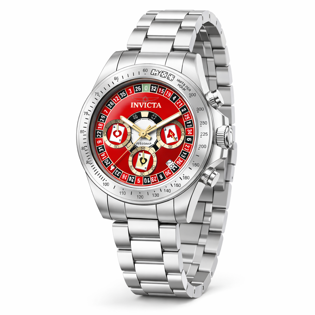Invicta Men's 50494 Speedway Quartz VD53 Red Dial Watch