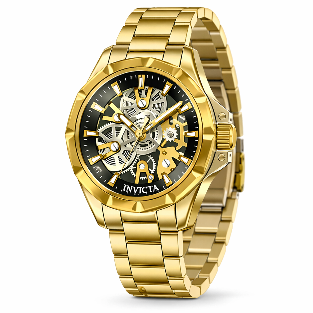 Invicta Men's 50380 Objet D Art Quartz PC21 Black Dial Watch