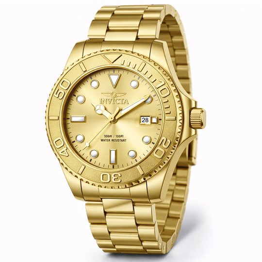 Invicta Men's 69521 Pro Diver Quartz PC32S Gold Dial Watch