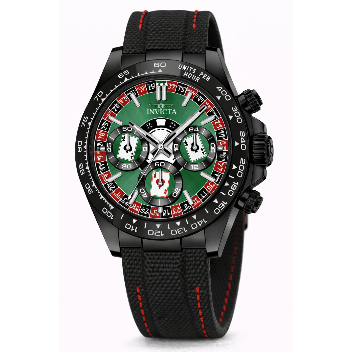 Invicta Men's 50517 Speedway Quartz VD54 Green, Red, Black Dial Watch