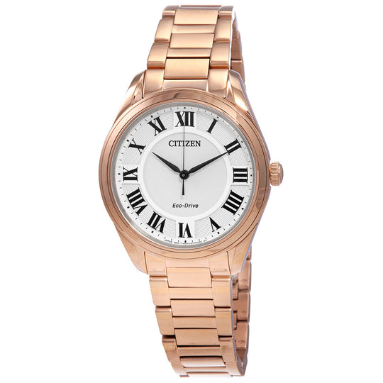 Citizen Arezzo Women's Rose Gold-Silver Two tone Bracelet Quartz Watch - EM0973-55A