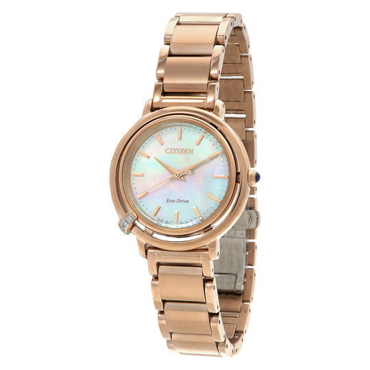 Citizen L Arcly Women's Rose Gold-tone Bracelet Quartz Watch - EM1098-68D