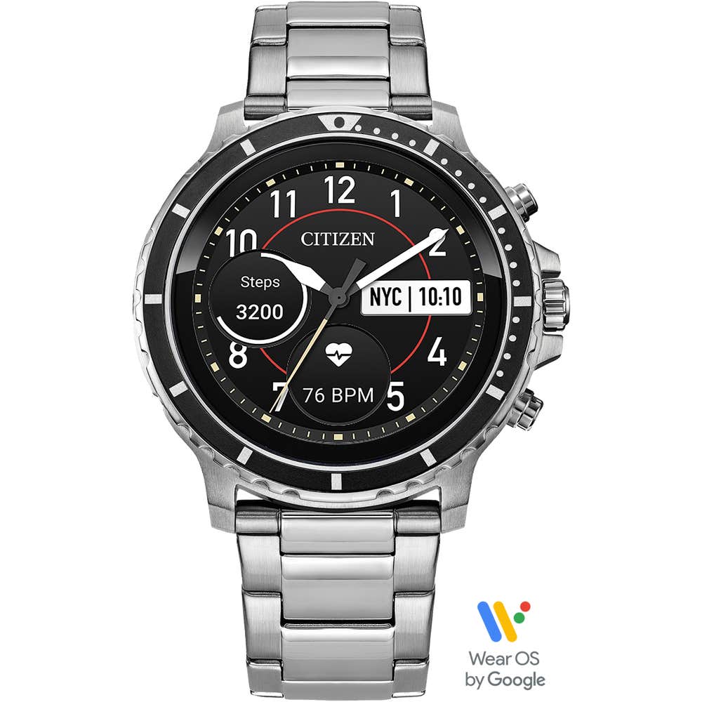 Citizen CZ Smart Wear OS Collection Men's Silver Bracelet Quartz Watch - MX0008-56X