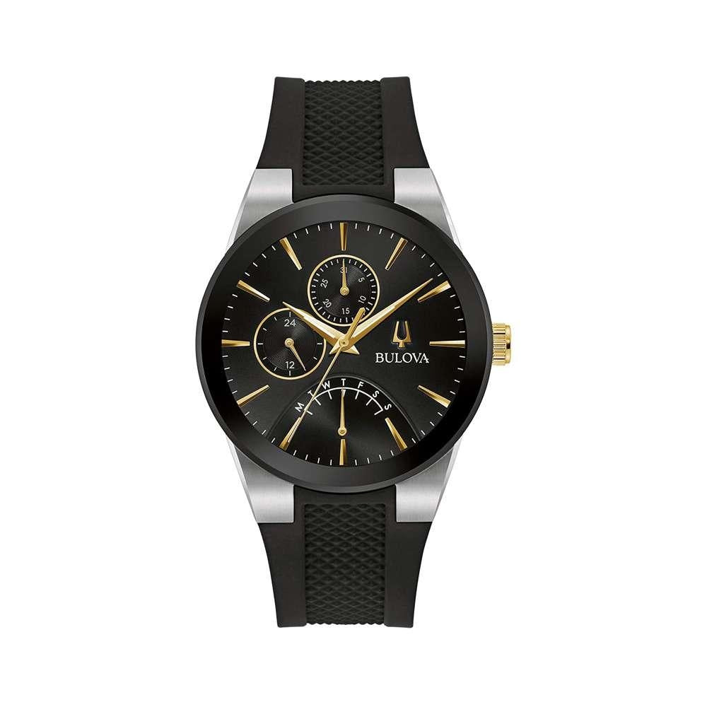 Bulova Futuro  Men's Black Strap Quartz Watch - 98C138