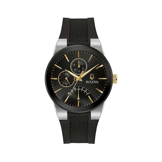Bulova Futuro  Men's Black Strap Quartz Watch - 98C138
