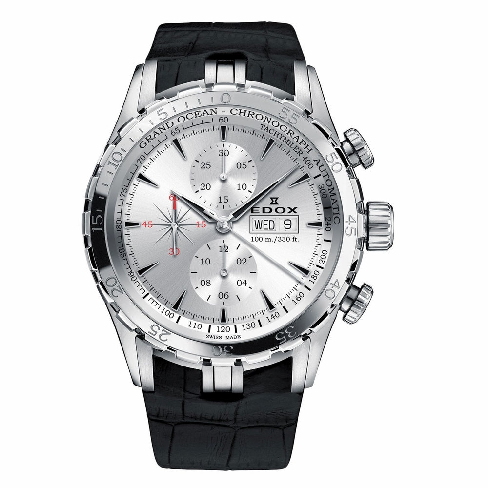 Edox Grand Ocean Men's Black Strap Automatic Watch - 01121 3C AIN