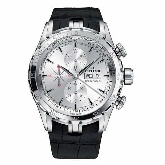 Edox Grand Ocean Men's Black Strap Automatic Watch - 01121 3C AIN