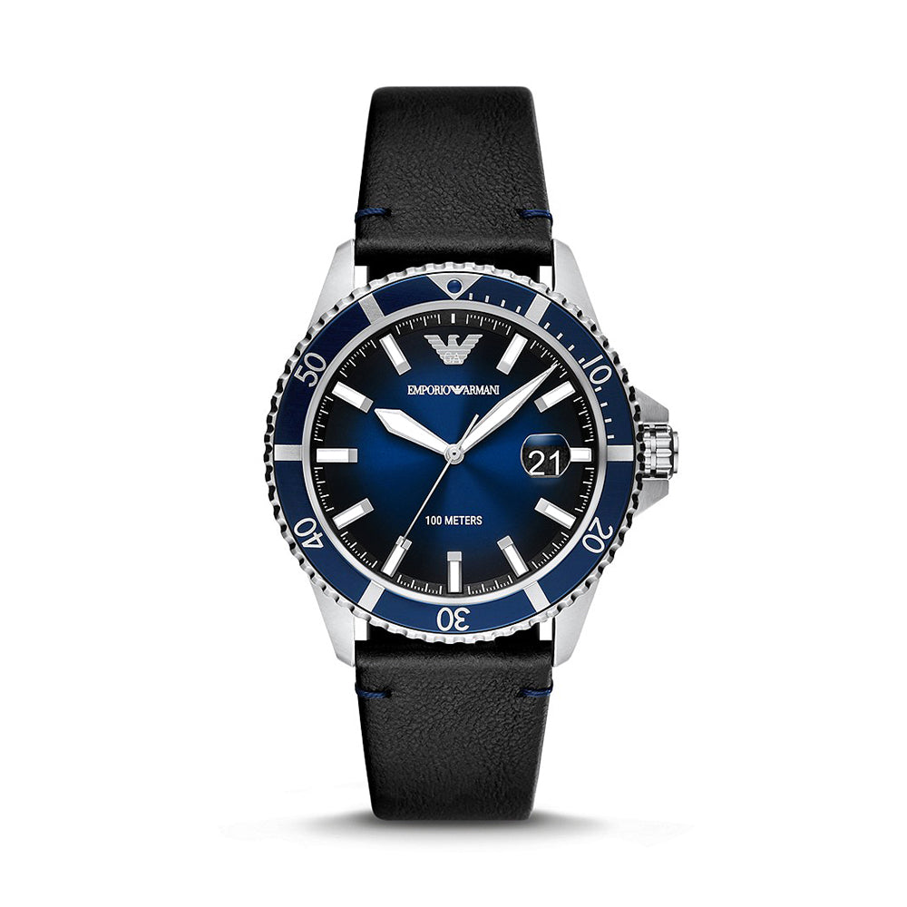 Emporio Armani Classic Men's Black Strap Quartz Watch - AR11516