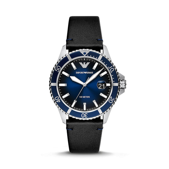 Emporio Armani Classic Men's Black Strap Quartz Watch - AR11516