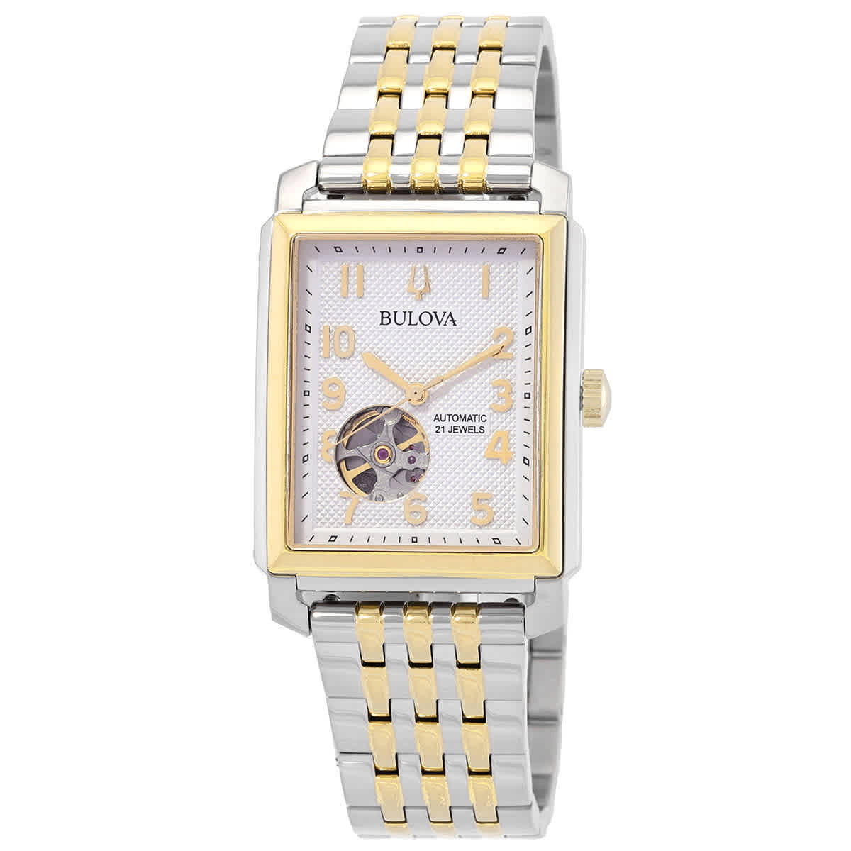 Bulova Sutton  Men's Gold-Silver Two tone Bracelet Automatic Watch - 98A308
