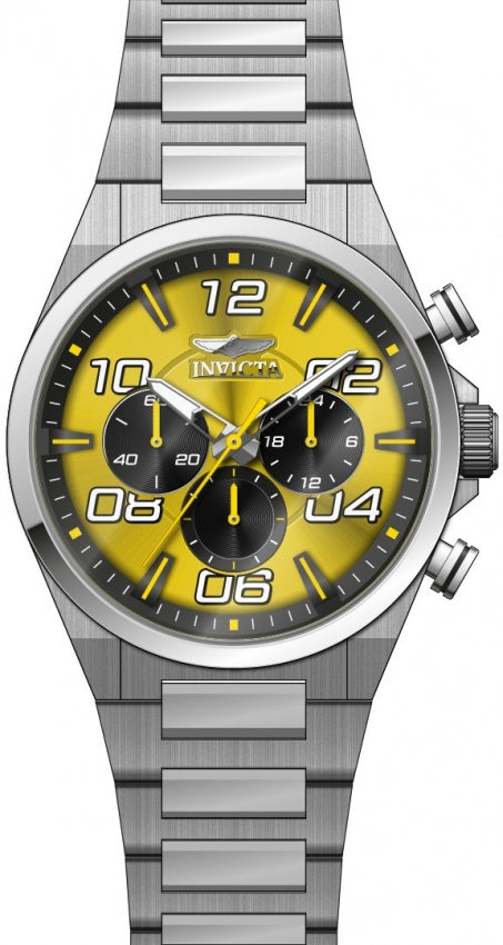 Invicta Men's 50424 Speedway Quartz VD54 Yellow Dial Watch