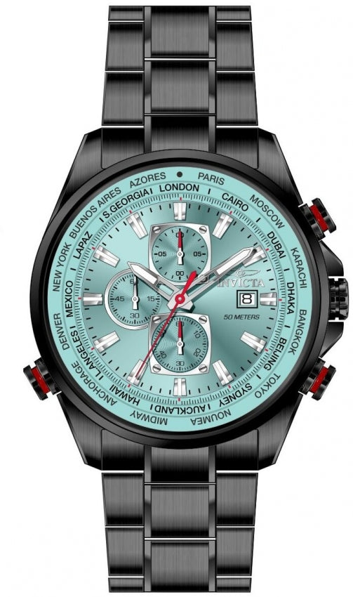 Invicta Men's 50498 Aviator Quartz VD57 Tiffany Blue Dial Watch