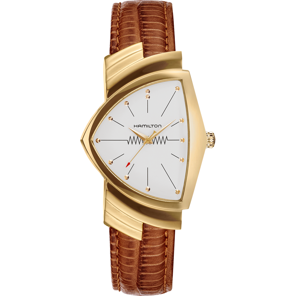 Hamilton Ventura Men's Brown Strap Quartz Watch - H24301511