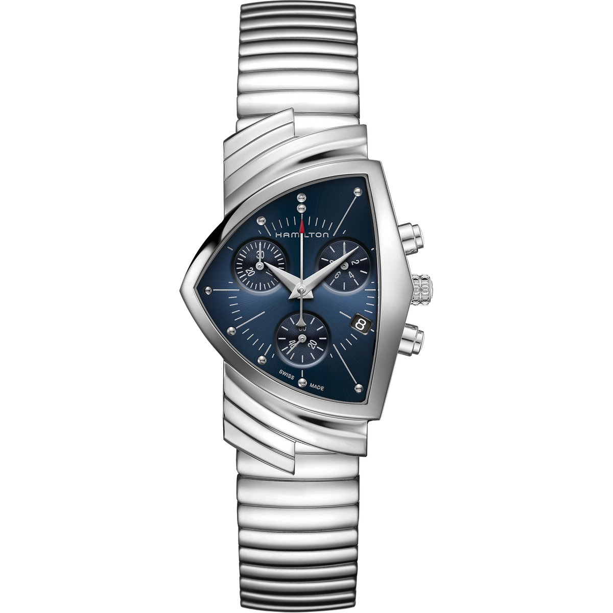 Hamilton Ventura Chrono Quartz Men's Silver Bracelet Quartz Watch - H24432141